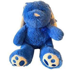 Soft Bunny Blue Kids Medium Royal Blue Excellent Shaggy Sparkle Rabbit